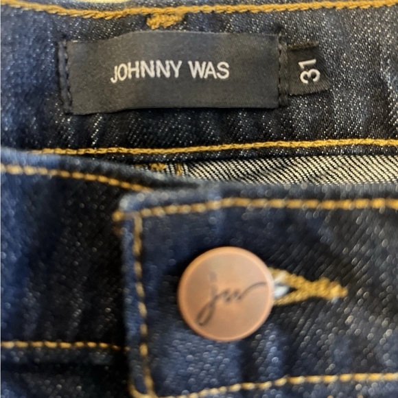 Johnny Was Marseille Baby Dark Blue Boot Jeans Size 31 New With Tags $198 - Picture 10 of 11
